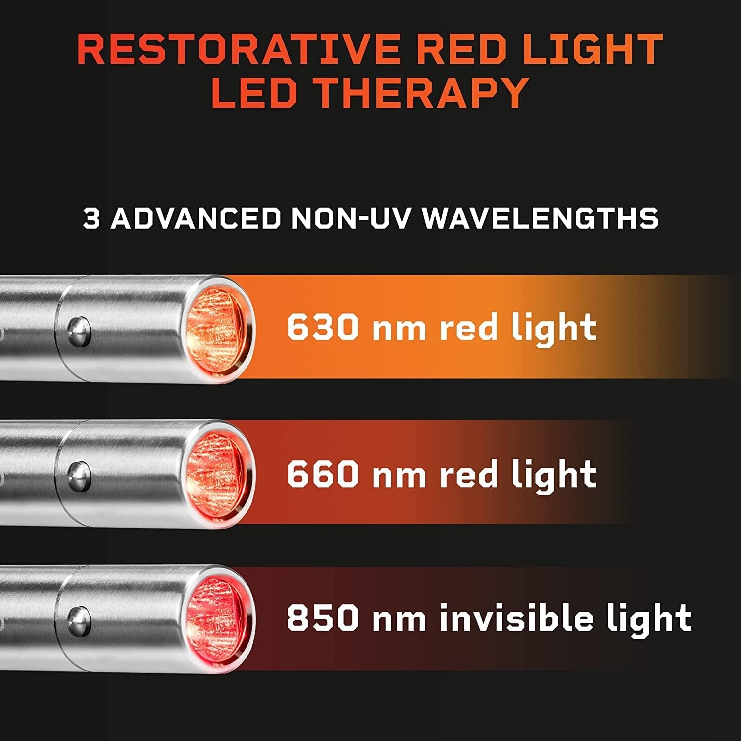 Infrared & Red Light Therapy for Body Joints & Muscles Pain Relief, Portable Red Light Therapy Device, near Infrared Light Therapy for Body & Face Reduce Inflammation - Use 3 Wavelengths