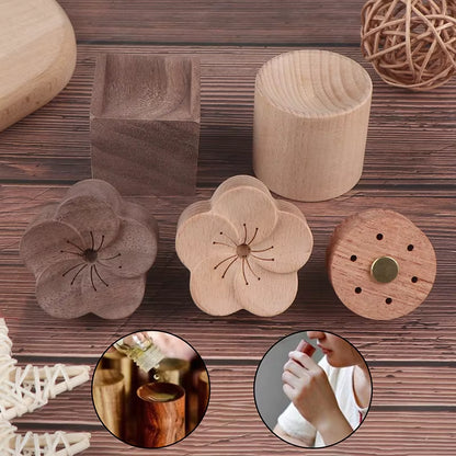 Essential Oil Diffus Wood Aroma Diffuser Wooden Aromatherapy Car Air Fresh Sleep